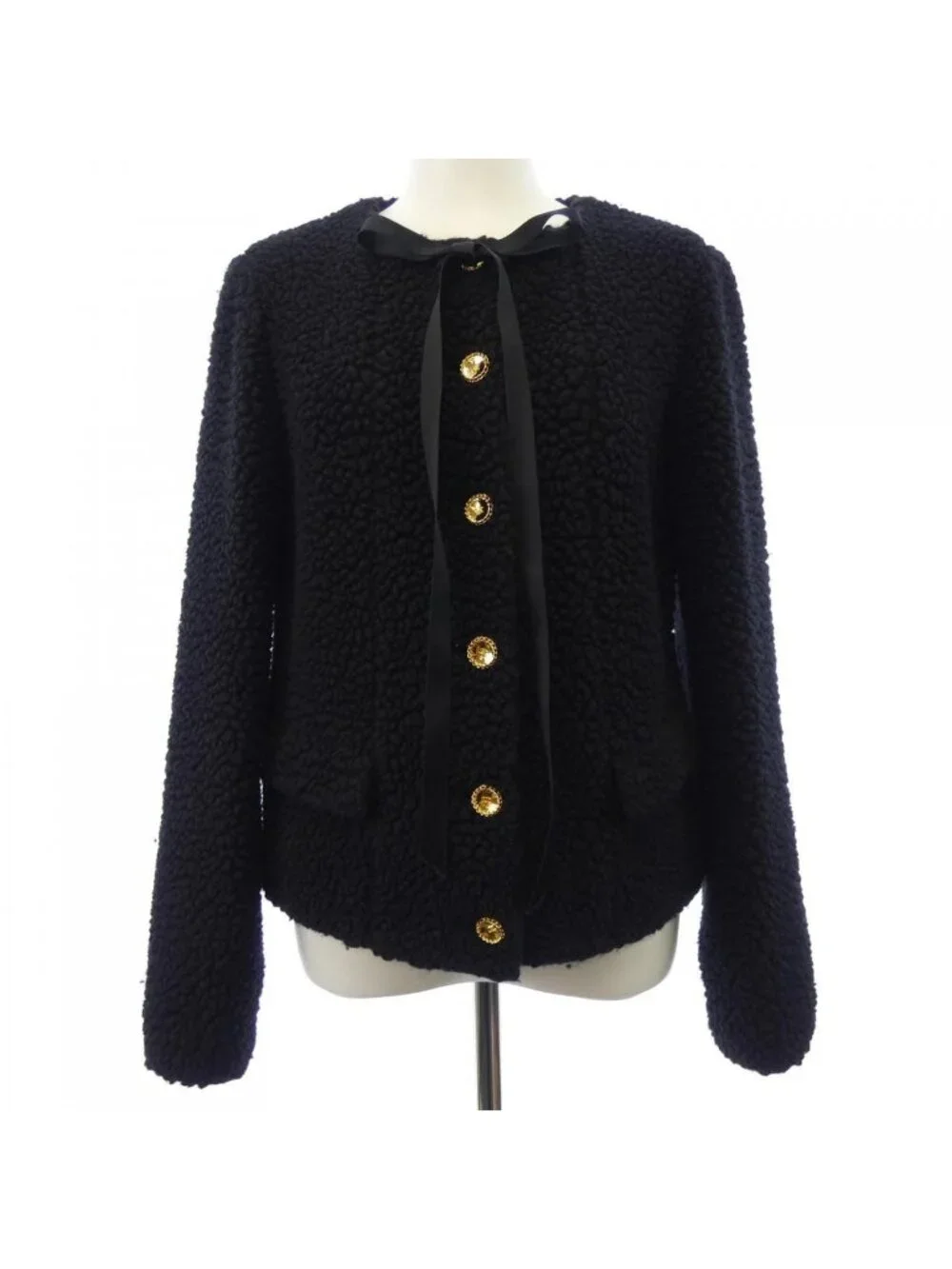 Chanel Collarless Jacket Black